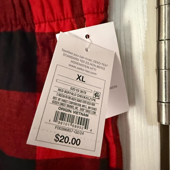 NWT Target Red and Black Buffalo Plaid Pajama XL Pants - Picture 3 of 5